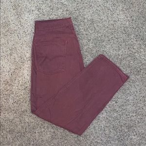 Men’s burgundy Levi 541 athletic fit jeans